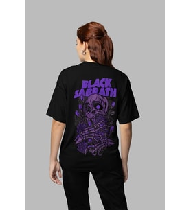 Black Sabbath Müzik Grubu Baskılı Unisex Oversize Tasarım Tişört