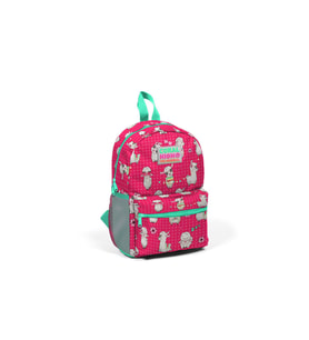 Coral High Kids Neon Mercan Alpaka Desenli İki Bölmeli Yuva Sırt Çantası 23332