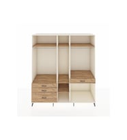 Kronos Dolap 7 Raflı 4 Çekmeceli 3 Askılı 220x59x243 Aytaşı-Çam/Çam