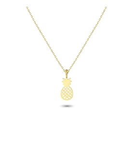 Glorria Altın Ananas Kolye (Çok Renkli)