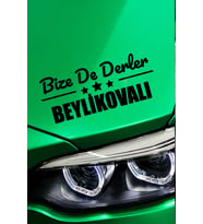 Eskişehir Beylikova Siyah Araç Sticker  Eskişehir Bize De Derler  Beylikovalı 40x15 cm Oto Sticker
