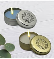 BK Gift Kişiye Özel İsimli Silver ve Gold Metal Kutuda Kokulu Mum Hediye Seti - 2, Ev Hediyesi, Sevgiliye, Arkadaşa Hediye, Kokulu Mum