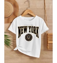 Çocuk Unisex Baskılı T-Shirt - Beyaz