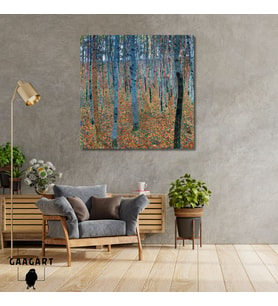 Kare Kanvas Tablo Ünlü Eserler Gustav Klimt-Beech Grove
