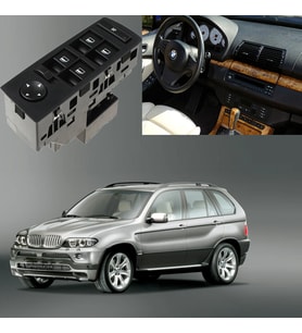 Bmw X5 E53 Sol Dörtlü Cam Düğmesi Anahtarı Katlamasız 1999--2006