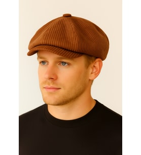 Kışlık Kadife Ingiliz Kasket Peaky Blinders Model Erkek Kasket Dökümlü Kadife Kasket