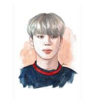 Jimin Suluboya Sıçrama Boyama Tablo Ahşap Poster Dekoratif Kod1218