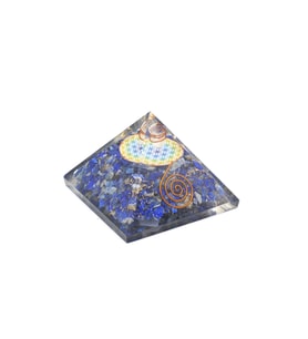 Hakiki Doğal Lapis Lazuli Taşı Orgonit Piramit 175 Gram