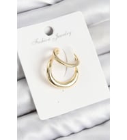 Pirinç Halka Model Gold Renk Sağ Kıkırdak Küpe (Altın)