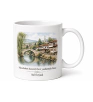 Nehir Kenarı Memleket Temalı Baskılı Kupa Bardak Nostaljik Hediye