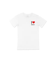 I Love Bakü Cep Logo Tasarımlı Beyaz Tişört