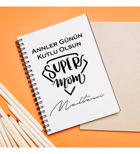 Anneler Günü Tasarımlı Defter Kişiye Özel