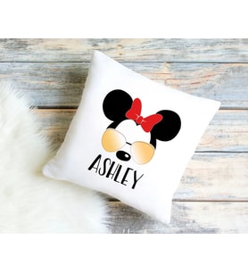 BK Gift Kişiye Özel Disney Tasarımlı Beyaz Kırlent Yastık, Ev Hediyesi, Ev Dekorasyonu, Dekoratif Hediye-1