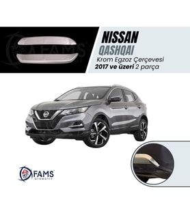 Nissan Qashqai 2017> EGZOZ ÇERÇEVESİ 2 Parça Paslanmaz Çelik