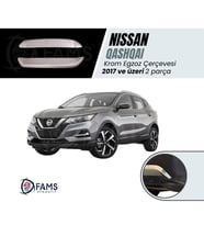 Nissan Qashqai 2017> EGZOZ ÇERÇEVESİ 2 Parça Paslanmaz Çelik