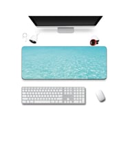 SonicTouch Klavye Mousepad 40x90cm Dikişsiz Pürüzsüz Sıvı Geçirmez Kaymaz Taban Mavi Huzur