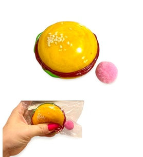 Moj moj Taba Squish Hamburger Sukuşi Yumuşak Stres Atıcı Oyuncak - 1 Adet