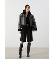 LCW Vision Siyah Düz Loose Fit Kadın Şortolon