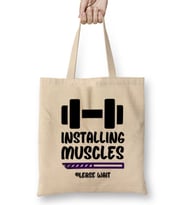 Gym Workout Fitness Lover Motivation Gift Quotes For MEN Women Bez Çanta Uzun Saplı
