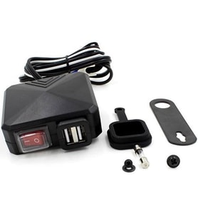 Motosiklet Telefon 2li Usb Şarj Makinası Su Geçirmez Usb2.1a, Motosiklet Usb Çıkışı