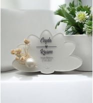 Söz Nişan Düğün Hediyesi Lotus Şeffaf Pleksi Magnet (10 Adet) sfflts3