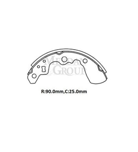 SUZUKI SWIFT- SD/HB- 97/04; ARKA FREN PABUCU (90X25) (DAIWA) 53200-60821 542-6360