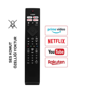 (SES KOMUTSUZ) PHILIPS AMBILIGHT-NETFLIX-PRIME VIDEO-YOUTUBE-RAKUTEN TV TUŞLU LED TV KUMANDA