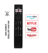 (SES KOMUTSUZ) PHILIPS AMBILIGHT-NETFLIX-PRIME VIDEO-YOUTUBE-RAKUTEN TV TUŞLU LED TV KUMANDA