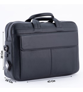 160 Model 1. Sınıf Hakiki Deri Evrak Çantası, Laptop Çantası , El Çantası, Omuz Çantası. (Siyah)