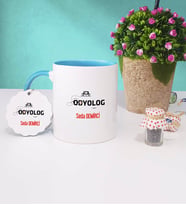 Odyolog Kupa Bardak Mavi ve Anahtarlık