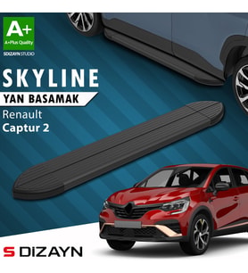 S-Dizayn Renault Captur 2 Skyline Siyah Yan Basamak 183 Cm 2020 Üzeri A+ Kalite