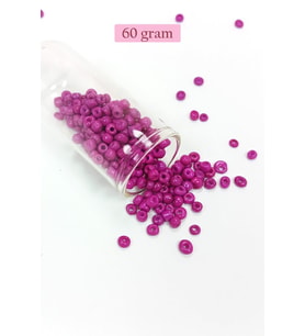 Dökme Cam Kum Boncuk Büyük Boy (6/0) 4 mm - 60 Gram - Eflatun - BNC138