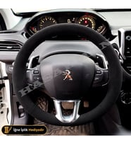 Peugeot 208 Dikme Direksiyon Kılıfı Alcantara Süet Monza Black Active-Allure-F1 Vitesli Tipler 2015-2019