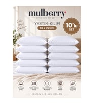 Yastık Kılıfı Seti 50x70 cm Beyaz 10'lu