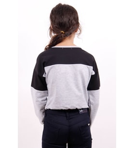 Toontoy Kız Çocuk Varaklı Girl Baskılı Sweatshirt (Siyah)