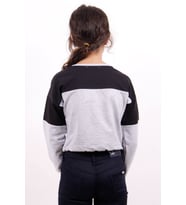 Toontoy Kız Çocuk Varaklı Girl Baskılı Sweatshirt (Siyah)