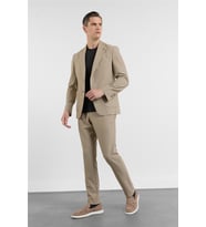 Bej Mono Yaka 6 Drop Slim Fit Esnek Takım Elbise 1001260157