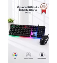 Torima Oyuncu Rgb Işıklı Kablolu Q Klavye Ve Mouse Seti TMK03 Siyah