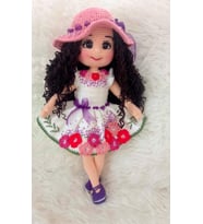Beyaz Akasya Bebek Amigurumi Organik Oyuncak