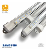 LAMBALED Mutfak Tezgahı Led Aydınlatma Beyaz Işık - 100cm Şeffaf