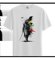 Raven Knight - %100 Pamuklu Erkek Beyaz Tişört - Premium Quality (Siyah - Beyaz)