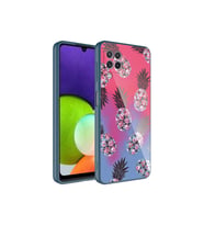 Samsung Galaxy M22 Uyumlu Kılıf Kamera Korumalı Desenli Sert Silikon Zore Epoksi Kapak (Model 3)