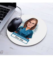 Kişiye Özel Hediye Karikatürlü En İyi Kadın Anestezi Teknikeri Mousepad