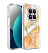 Onegif Redmi Note 15 4G Lotus Simli Magsafe Kapak - Turuncu