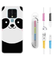 Tecno Camon 16 18P Pova 3 Pova Neo Kılıf Kablo Koruma Spiral Silikon Sevimli Panda 1794