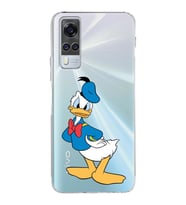 Vivo Y51 Uyumlu Kamera Korumalı Kapak Donald Duck Tasarımlı Şeffaf Silikon Kılıf