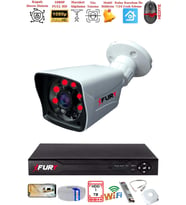 FURY 1 Kameralı 2MP Full HD Görüntü 6 Atom Led Gece Görüşlü Dış Mekan Güvenlik Kamerası Seti 1TB