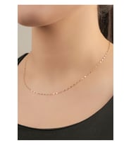 1,30 gr (gram)  Aynalı Kolye Zincir 50 cm  14 Ayar Altın