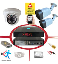 3' lü İç ve Dış Mekan 5 MP SONY Lens 1080P 36 IR Led Güvenlik Kamerası Seti_BS 236+D136
