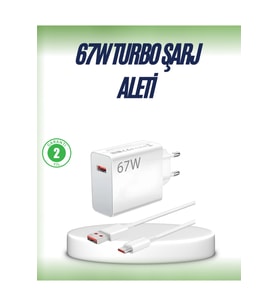 67 Watt Çift Turbo Şarj Adaptörü Reno 4 5 6 Uyumlu